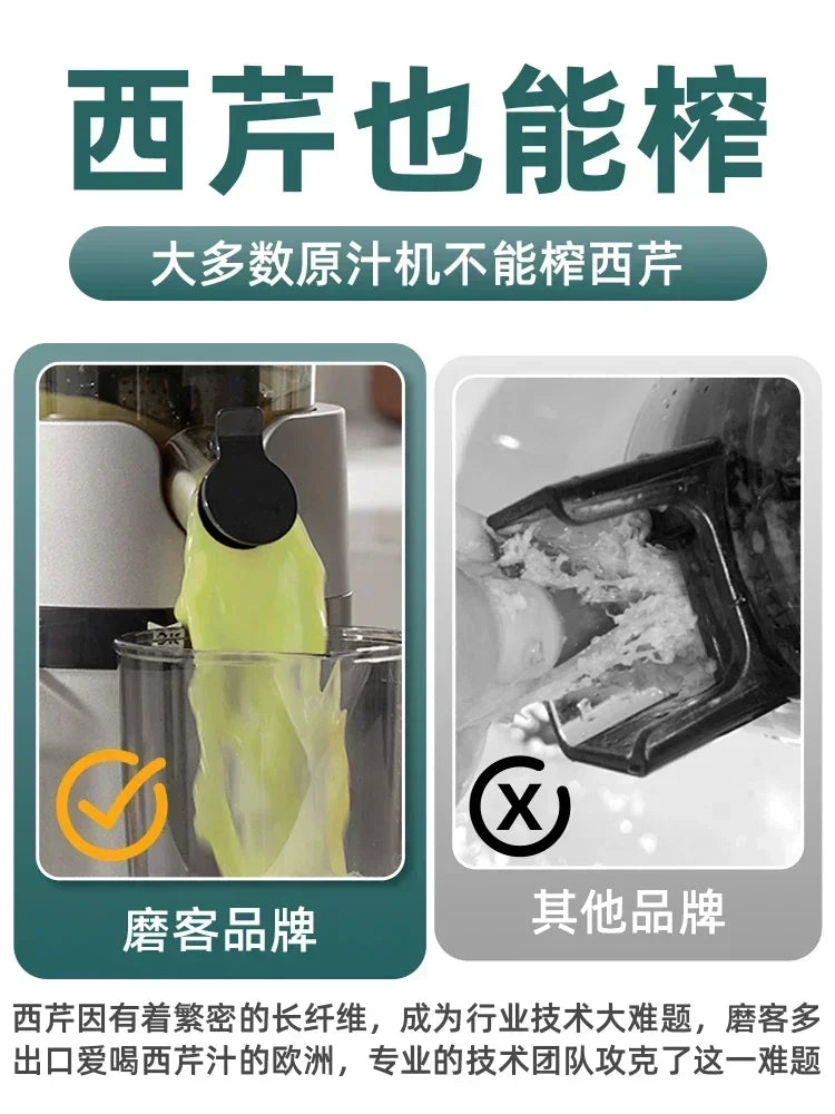 220V Mokkom Large Diameter Original Juicer Automatic Small Multifunctional Dregs Juice Separation Fruit and Vegetable Juicer CDB
