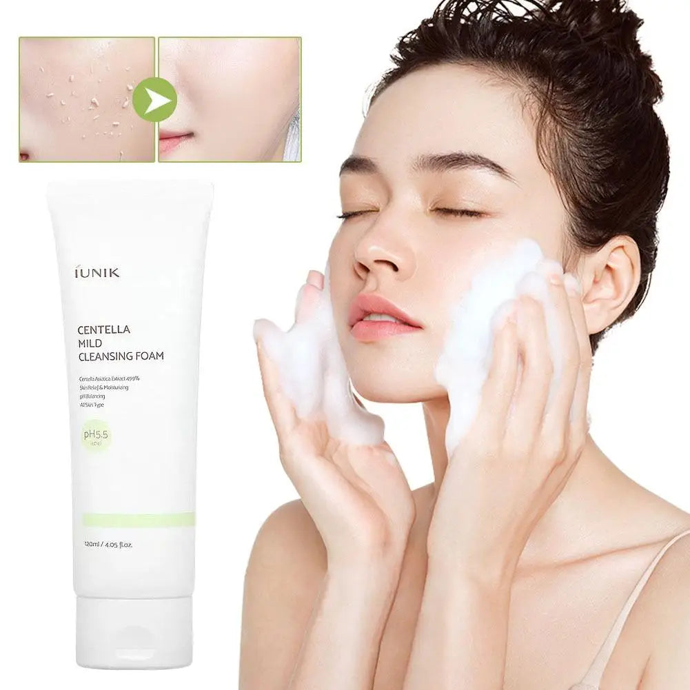 Vegan Centella Asiatica Calming Cleanser IUNIK Mild Cleansing Foam Propolis Vitamin Moisturizing Cleanser Korean Skin Care