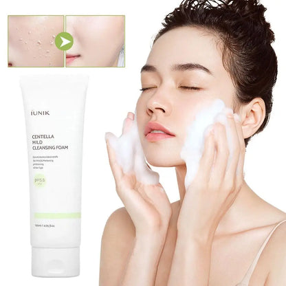 Vegan Centella Asiatica Calming Cleanser IUNIK Mild Cleansing Foam Propolis Vitamin Moisturizing Cleanser Korean Skin Care