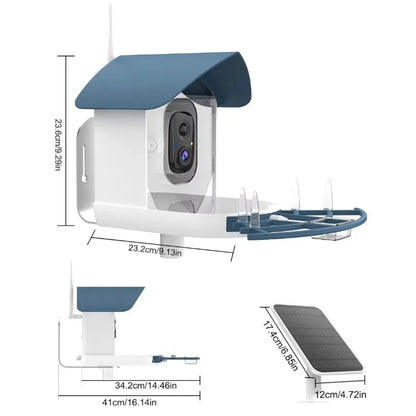 App-controlled Smart Bird Feeder With Camera Ideal Gift For Bird Watchers And Nature Lovers Waterproof Wild Bird House
