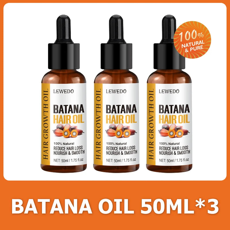 Lewedo Naturals Batana Oil Fast Hair Growth for Men Women Pure Batana Oil Nourish Shiny Hair Healthy Hair Care Anti Hair Loss