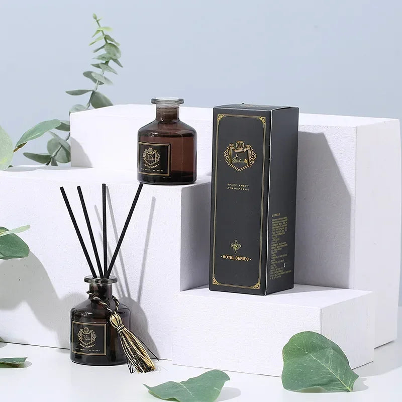 50ml Natural Aromatherapy Set Including 4 Black Vine Volatile Sticks Aromatherapy For Home Bedroom Bathroom Air Freshener Gift B