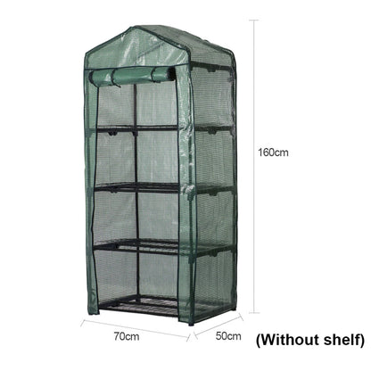 4 Tier Mini Garden Greenhouse Cover Replacement Cover with Roll-up Zipper Door Water resistant hyaline plant Flowers and Vegetab
