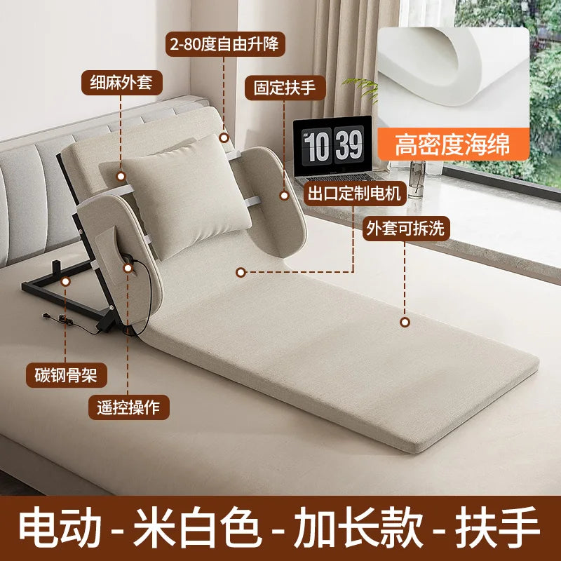 Elderly Electric Adjustable Bed - Home Hospital Use, 5-Position Lift Recliner, Remote Control, Back Massage, USB Charging