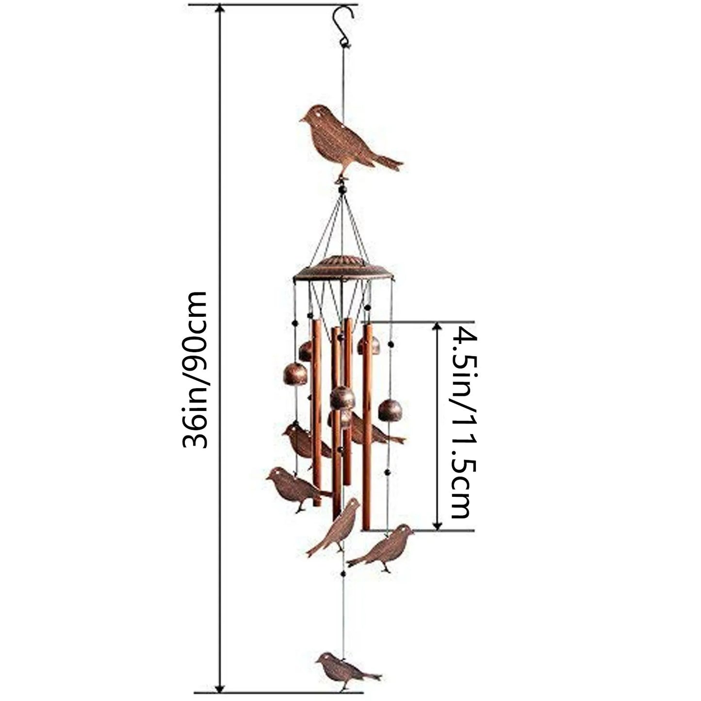 1pc Wind Chime Large Bells Wind Chimes Chapel Home Decor For Garden Outdoor Decoration Decor Gifts Yard Hanging Decor