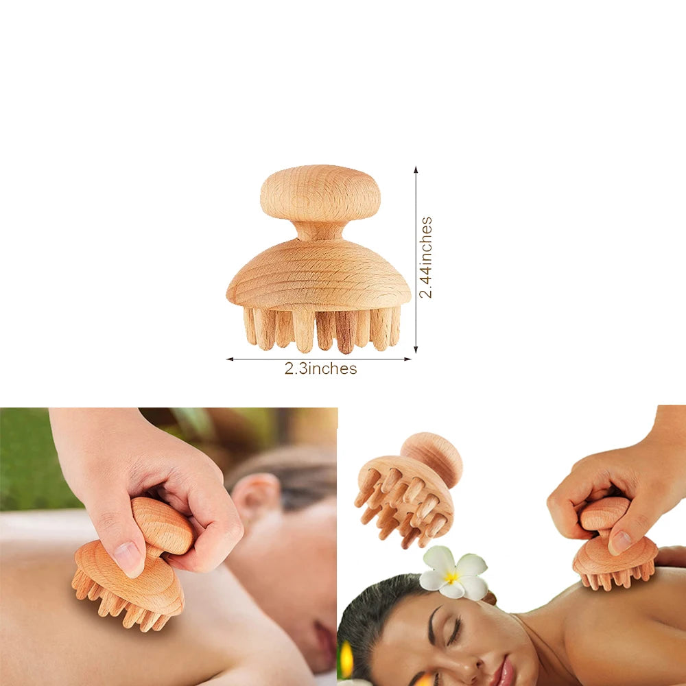 1Pcs Wood Therapy Massage Tools,Wooden Therapy Tools for Body Muscle Pain Relief,Body Sculpting Tools,Fascia Massage
