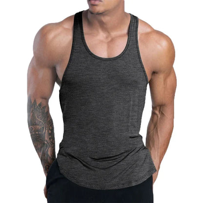 New Fitness Vest Summer Fitness Training Inner Shorts Running Vest Basketball Quick-drying Elastic Loose Sports Vest Men's Top