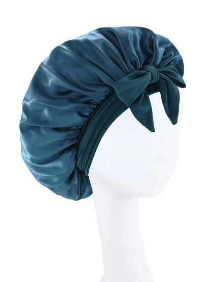 New Silky Bonnet For Sleeping Women Satin Bonnet Hair Bonnet Night Sleep Cap Scarf Wrap For Curly Hair Tie Band For CurlyHat