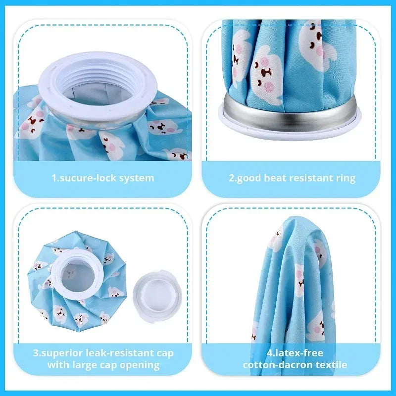 Cartoon Water Filling Cloth Ice Pack Reusable Cute Cold and Hot Therapy Packs Physiotherapy Exercise Physical Cooling Ice Pack