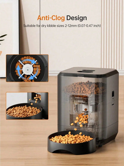Automatic Pet Feeder, Timed Food Dispenser, 1-4 Meals Per Day, Suitable For Cats & Small , 2L Capacity, Suitable For Dry Food