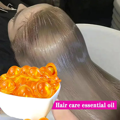 Hair Vitamin Capsule Keratin Oils Repairing Hair Rough Frizz Soft Smooth Relieve Damage Deep Moisturizing Shiny Scalp Care Serum