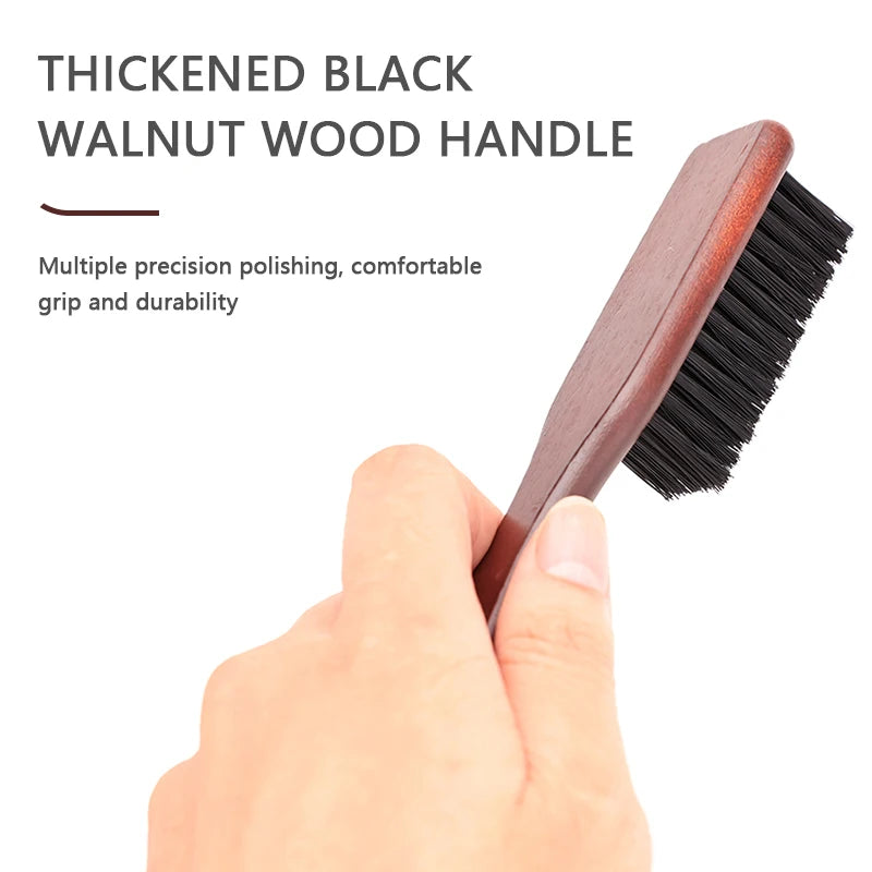 Barber Prefessional  Wooden Handle Boar Bristle Cleaning Brush Soft Beard Cleaning Brush Men Barber Beard Shaving Tool