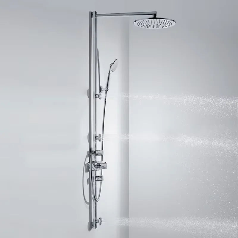 Brass Thermostatic Shower Mixer With 3 Body Jet Sprays And Air Mix Rain Shower Ceramic Valve Core