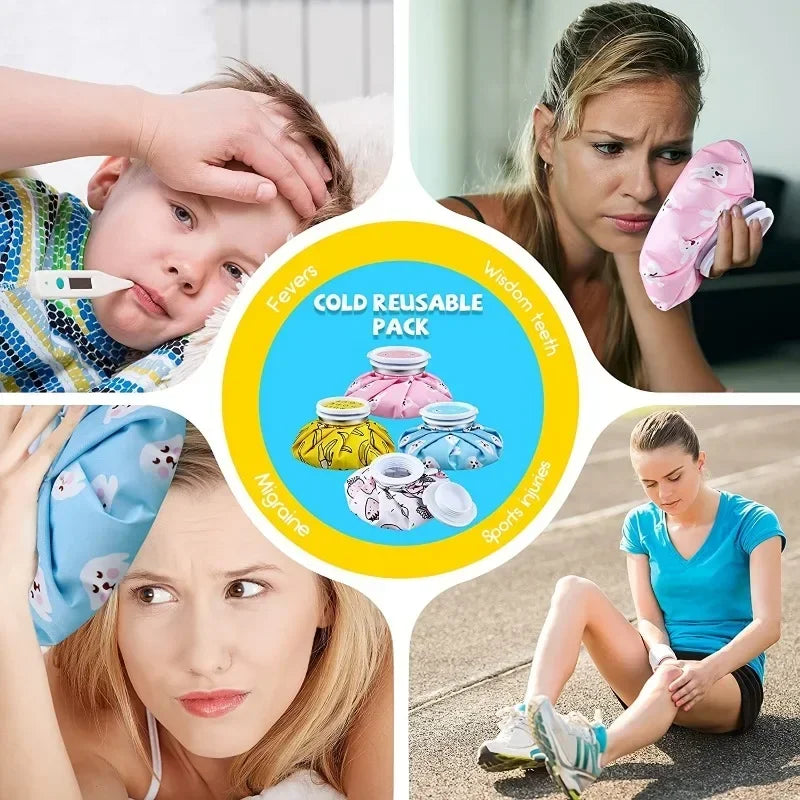 Cartoon Water Filling Cloth Ice Pack Reusable Cute Cold and Hot Therapy Packs Physiotherapy Exercise Physical Cooling Ice Pack