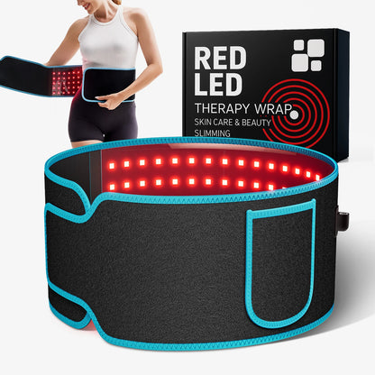 Red Light Therapy 850nm 660nm Red ＆Infrared LED Light Therapy Belt Back Pain Relief Wrap Full Body Belt Back Waist Heating