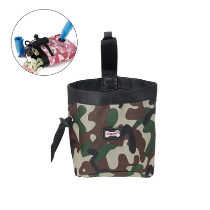Puppy Training Treat Snack Food Pouch Pet Treating Bag Waterproof Nylon Adjustable Clip Green Dog Training Treat Pouch