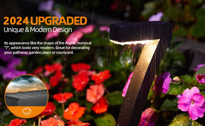 6Pack Bright Solar Outdoor Lights,  Auto On/Off