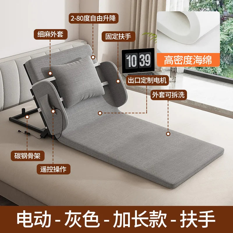 Elderly Electric Adjustable Bed - Home Hospital Use, 5-Position Lift Recliner, Remote Control, Back Massage, USB Charging