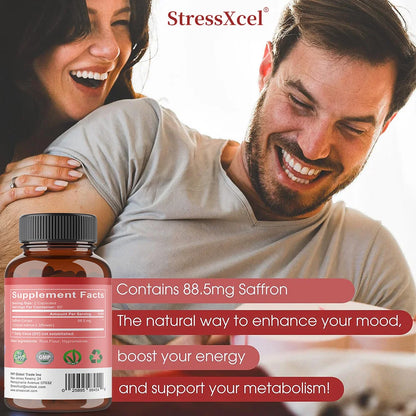 Saffron Supplements - Pure Saffron Extract Capsules - Boost Energy & Mood, Support Eye & Heart Health,Natural,GMO-Free