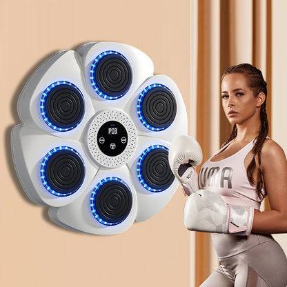 Music Boxing Machine Music Boxing Puncher Adjustable Boxing Training Punching Equipment Type C Charging with Gloves for Home Gym