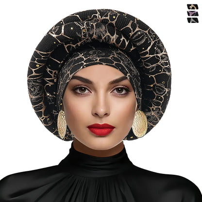 Bonnet For Women Cap Turban Folded Bud Exquisite Headscarf Casual Comfortable Fashion Versatile Warm Cross Hat Edge Wrinkle Lace