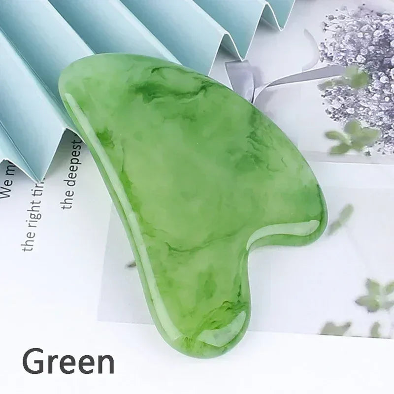 괄사 Resin Gua Sha Massage Board for Face Rose Pink Guasha Plate Jade Face Massager Scrapers Tools for Face Neck Back Body