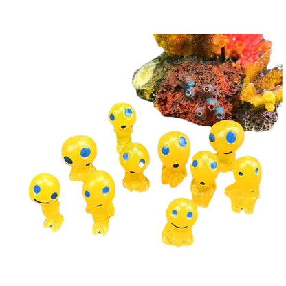 10pcs Luminous Tree Spirits Micro Landscape Outdoor Glowing Miniature Statue,Potted  Accessories,Yard Decoration,Yard Supplies