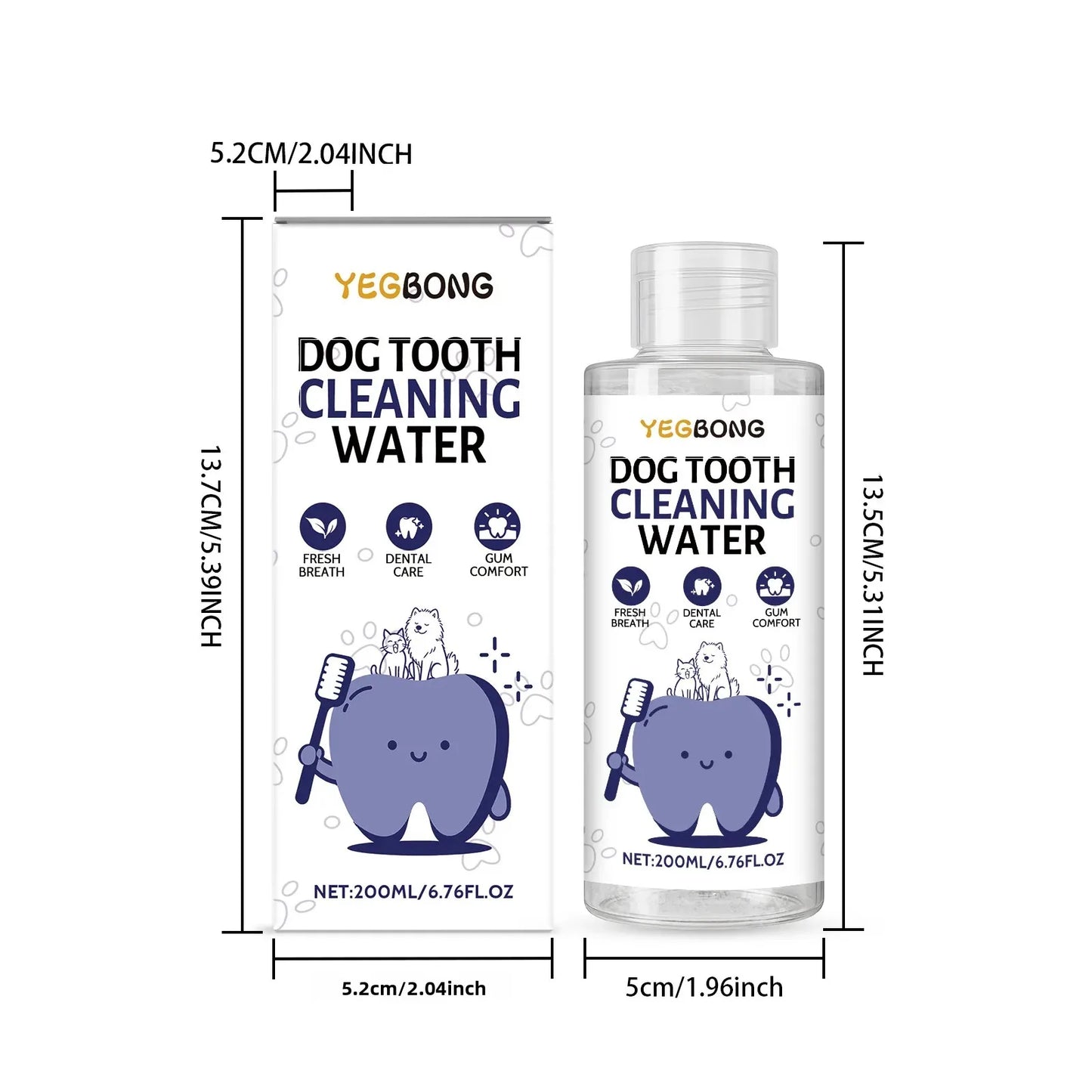 Drinkable Pet Water Additive Dental Care for Dogs Cats Natural Oral Hygiene Freshens Breath Removes Plaque Control Safe Gentle