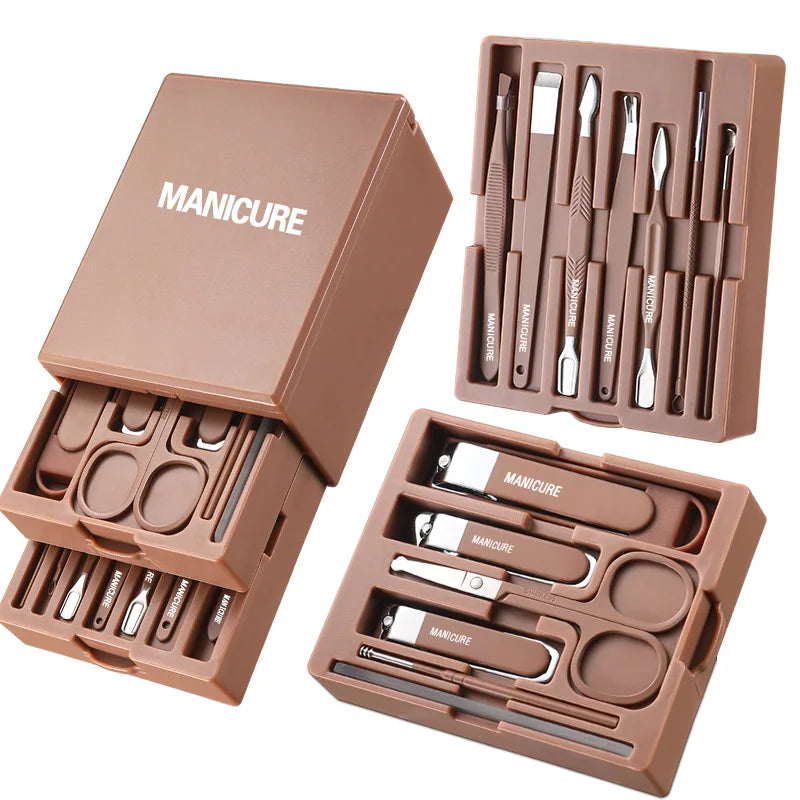 Carbon Steel Anti-Splash Nail Care Tool Large Nail Clippers Wholesale High-Quality Multi-Function Home Nail Clipper Set