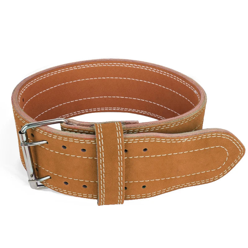 Powerlifting Fitness Belt Squat Deadlift Men's Weightlifting Sports Waist Protection Weight Training Protective Equipment Cowhid
