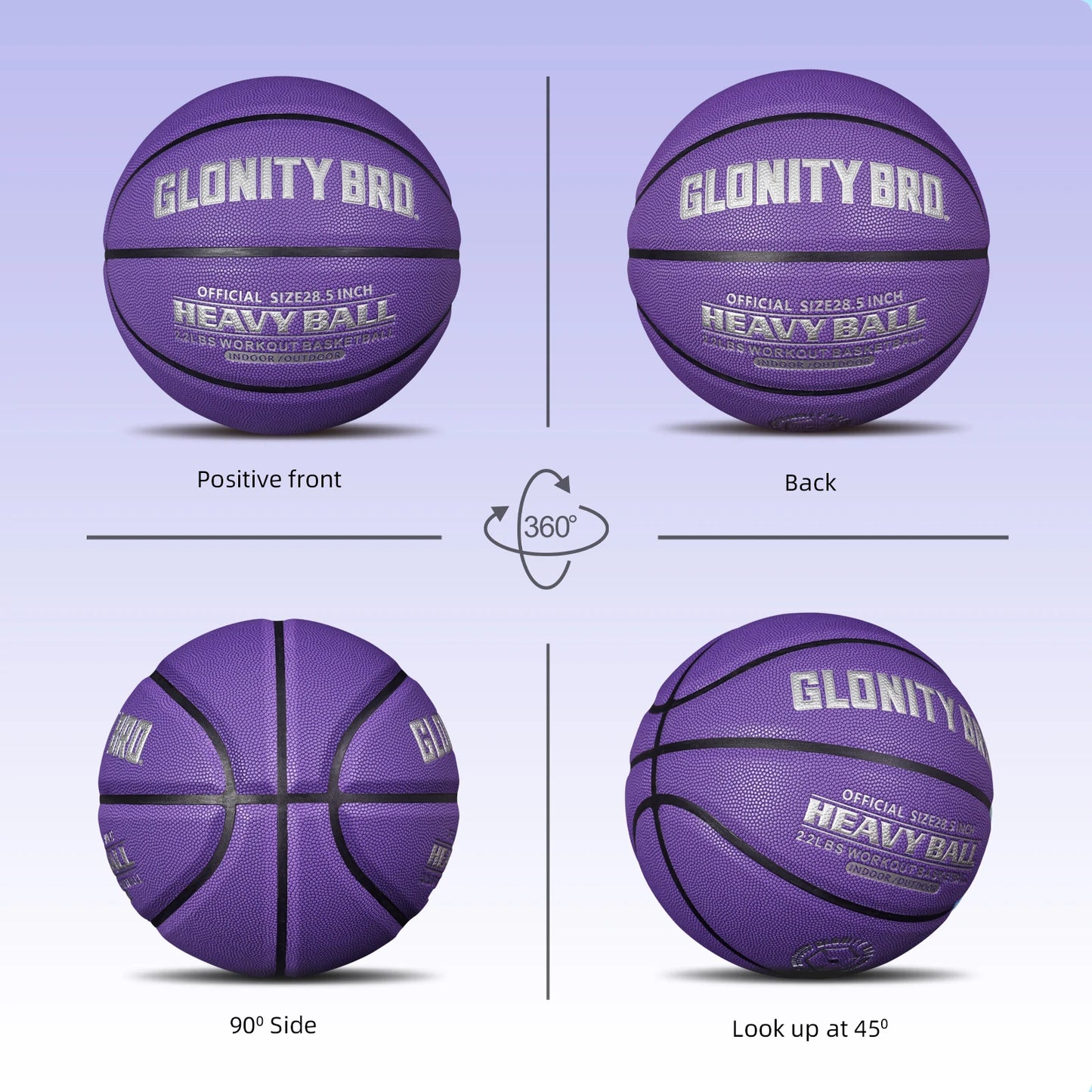 Weighted Training Heavy Basketball 2.2LBS Size 6-28.5''Indoor&Outdoor For Youth&Women Improving Handling Dribbling&Passing Skill