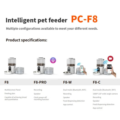 Wholesale Pet Products Supplier 2 In 1 Pet Water Drinking Fountain Dog Food Bowl Wifi Smart Automatic Cat Pet Feeder With Camera