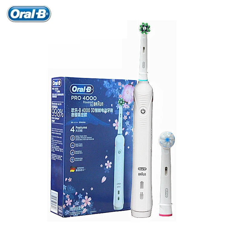 Oral B Electric Sonic Toothbrushes 3D Rotation Teeth Daily Whitening Gum Care Smart Pressure Sensor Rechargeable Waterproof