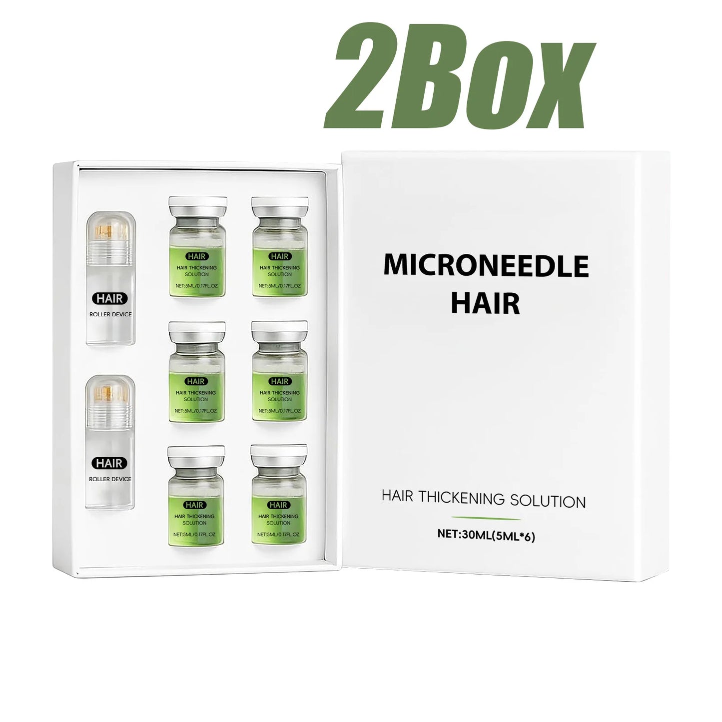Hair Essential Care Serum Microneedle Roller Set Strengthen Roots Nourishing Scalp Hair Care Anti-Hair Loss Conditioner Essence
