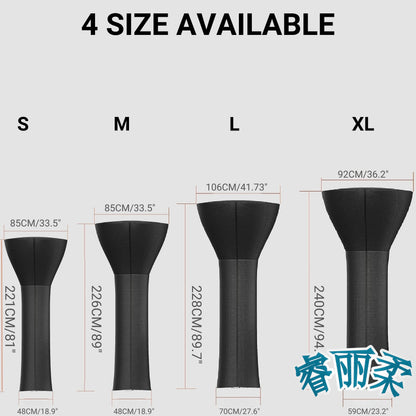 Patio Heater Covers with 210D Oxford Fabric, Zipper, Waterproof, Dustproof, Wind-Resistant , Sunlight-Resistant, Snow-Resistant