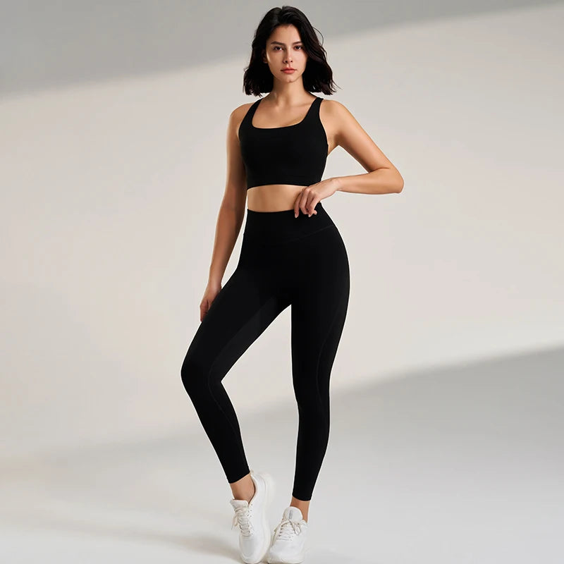 Women's fitness suit yoga running two-piece set of bra underwear quick-dry bottom pants