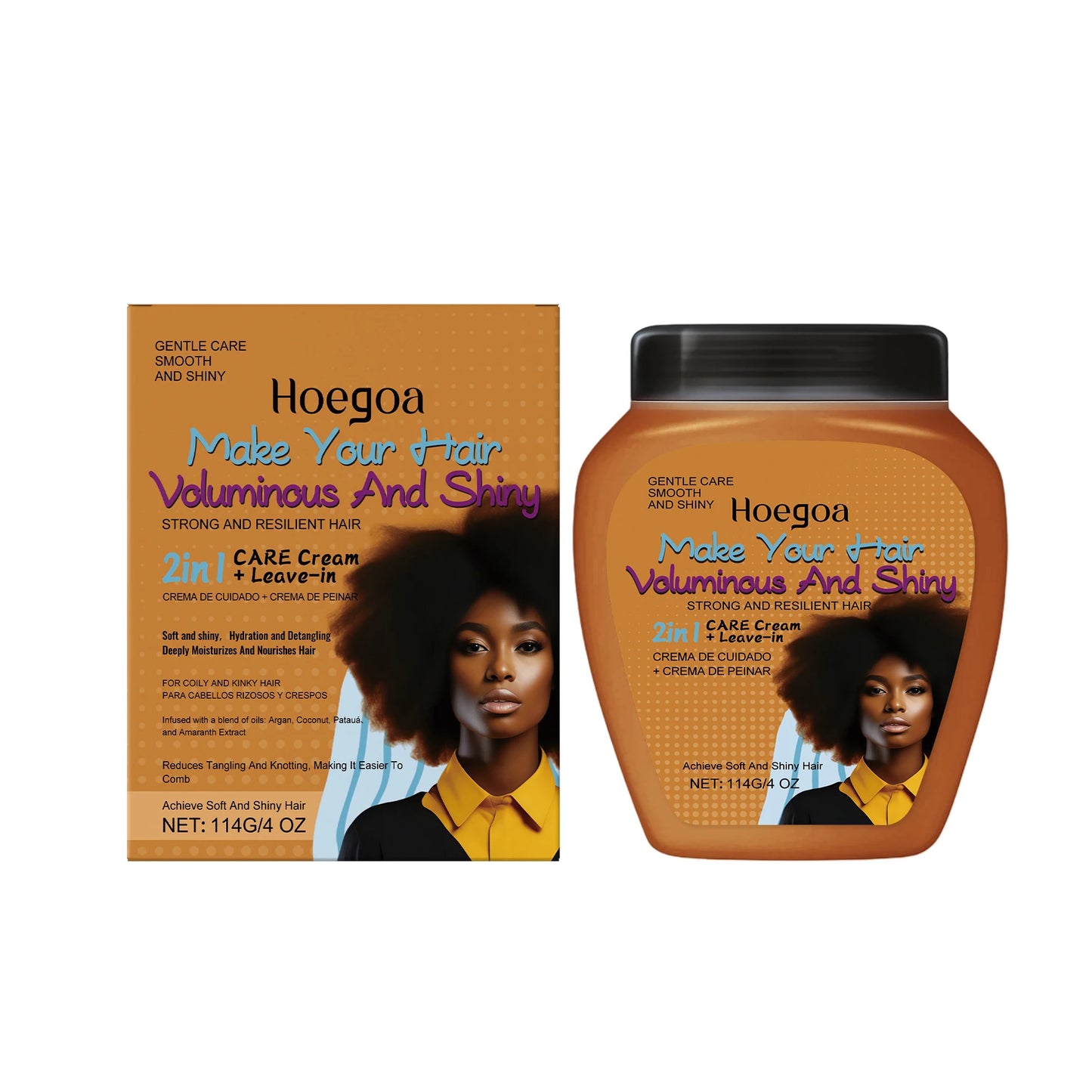 Leave-In Conditioner Cream with Plant Keratin & Argan Oil - Repairing & Frizz Control for Dry Damaged Curly Hair Shine Enhancer