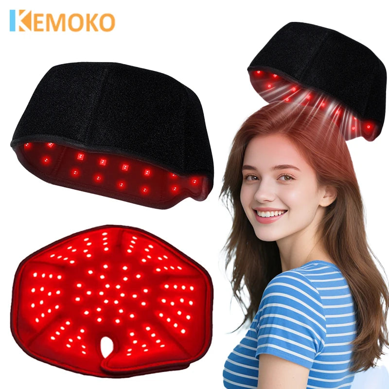 KEMOKO Red Light Hair Growth Cap 300 LED Health Light Anti Hair Loss Scalp Relax Heating promotes scalp metabolism