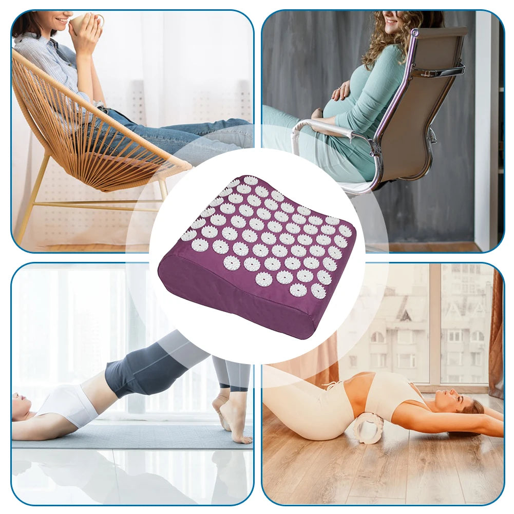 Home Acupressure Pillow Soft Comfort Neck Pain Back Pain DeeRelaxation Spiked Stress Relief   Massage Pillow for family Office