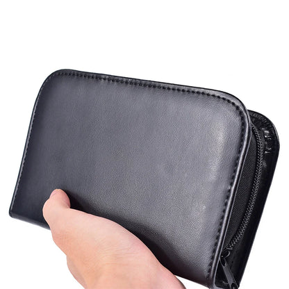 Blood Glucose Meter Storage Bag Black Pu Portable Protective For Fingertip Carry Case Fingertip Case Health Monitoring
