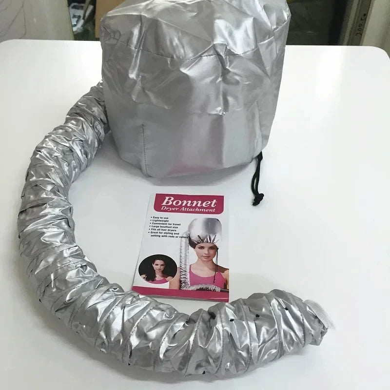 Bonnet Hooded Hair Dryer Attachment Extra Large Adjustable Deep Conditioning Cap Drying Heat Cap with Elastic Strap Fast Drying
