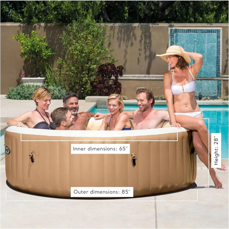 6 Person Inflatable Hot Tub Spa Plus Water Heater Pump
