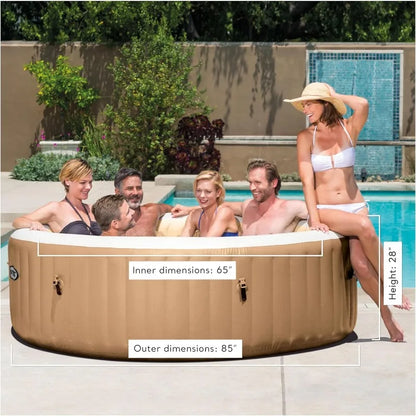 6 Person Inflatable Hot Tub Spa Plus Water Heater Pump