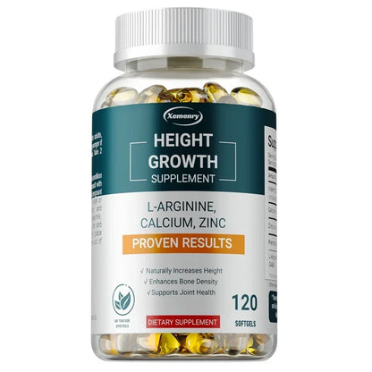 Height Growth Supplements - Strengthens Bones, Promotes Height Growth in Adults and Children, and Enhances Immunity
