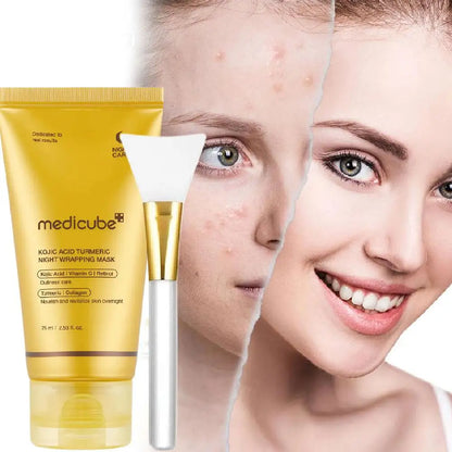 Turmeric Deep Collagen Peel Off Mask Anti Wrinkle Lifting Korean Skin Care Masks For Nighttime Care Skin Hydrating Boost Gentle