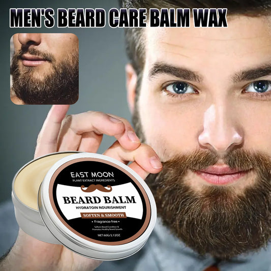 Beard Balm For Men 60g Conditioning Softener With Jojoba Oil and Vitamin E Tames Frizz Promotes Healthy Growth Mustache Grooming