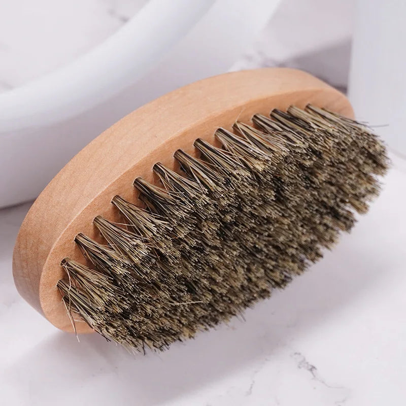 5Pcs Men Beard Care Set Beard Mustache Pocket Hair Comb Men Alloy Hair Skull Brush Mustache Beard Styling Tool for Home Salon