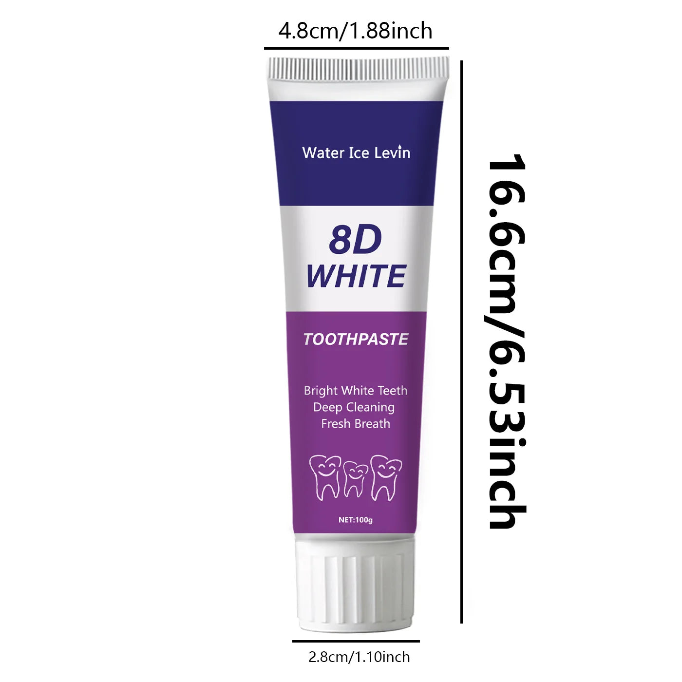 Purple Teeth Whitening Toothpaste - Alcohol-Free, Sulfate-Free, Rich in Apatite, Deep Cleansing and Mineral Regeneration