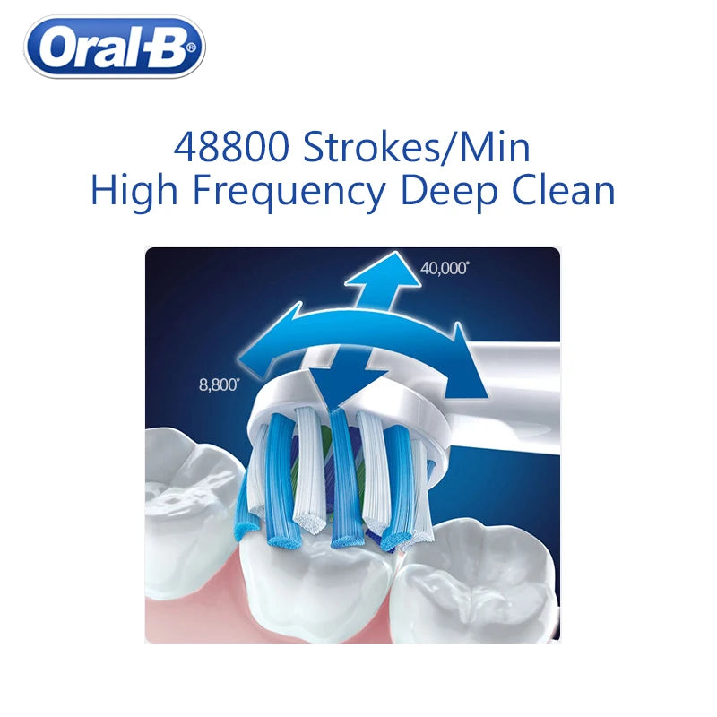Oral B Electric Sonic Toothbrushes 3D Rotation Teeth Daily Whitening Gum Care Smart Pressure Sensor Rechargeable Waterproof