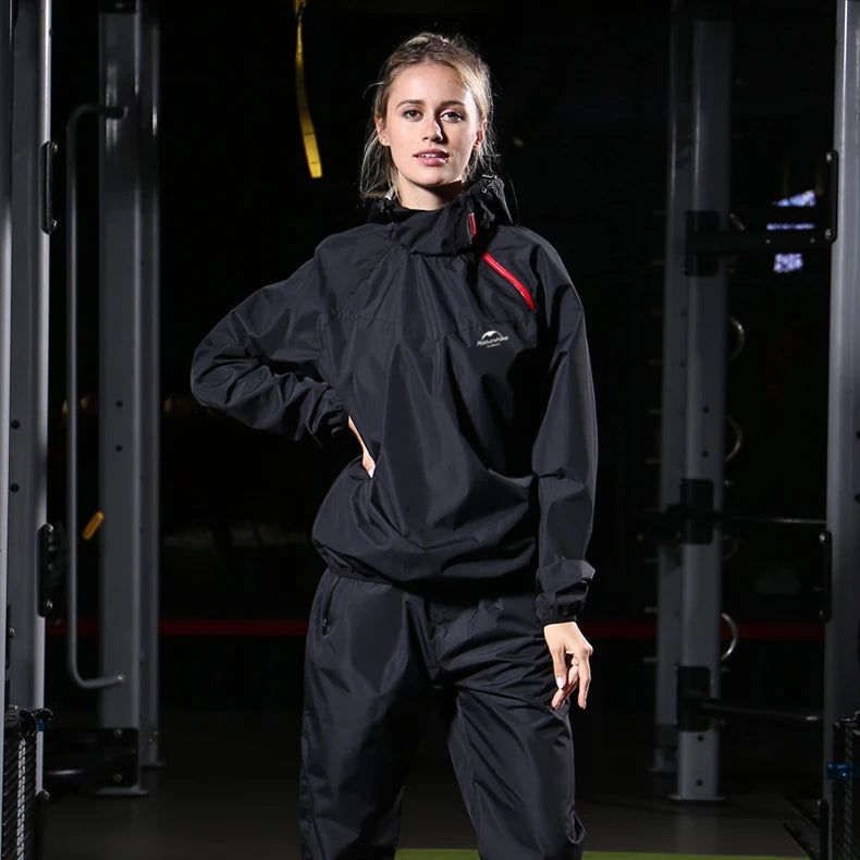 Naturehike Outdoors Gym Set Men Full Body Sweating Sportswear Women Boxing Running Training Fitness Weight Loss Unisex Tracksuit